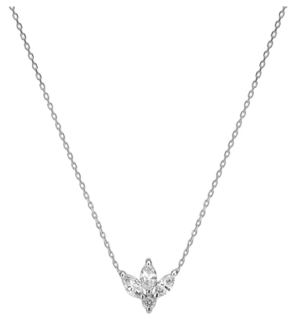 14K Yellow Gold 0.50CT Natural Diamonds. Diamond Lotus Pendant | Gift for Her | Valentine Day Marquise Diamonds. - Image 7