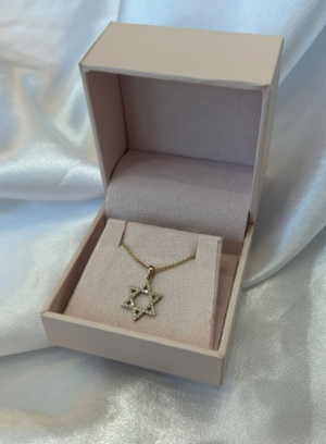 Jewish Star Of David Diamond Necklace 14k Gold - Image 3