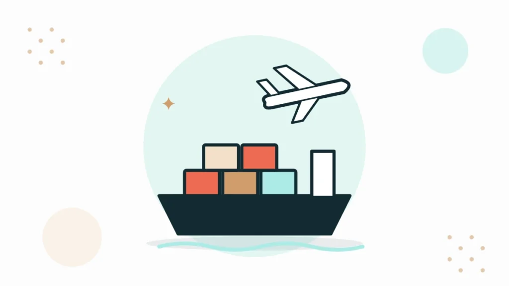 Commercial shipments: air freight and sea freight